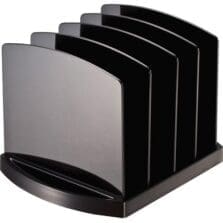 Standard Sorter, 4 Compartments, 9-19/50x8"x6-19/50", BK
