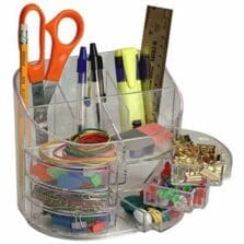 Desktop Organizer, 11 Compartments, 6-1/2"x4-3/4"x5-3/4, CL