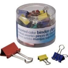 Binder Clips, Mini/Small/Medium, 30/Pack, Assorted