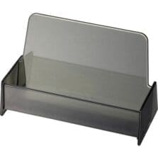 Business Card Holder, 3-7/8"x1-7/8"x2-3/8", Smoke