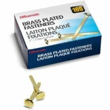 Roundhead Fastener, 2" Shank, 1/2" Head, Brass Pltd, 100/BX