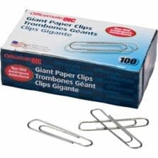 Paper Clips, Giant, .040 Gauge, 1000/PK, Silver