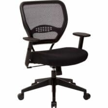 Managerial Low-Back Chair, 27"x26-1/2"x42", Black