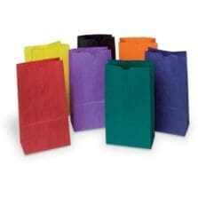 Rainbow Bags, Kraft, 6"x11", 28/PK, Assrt Bright Colors