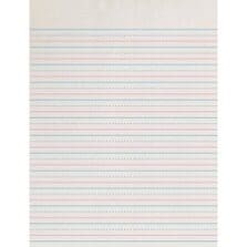 Newsprint w/Broken Midline, 1/2"Rule, 8"x10-1/2", 500/RM, WE