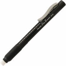 Clic Eraser, Retractable, Pocket Clip, Black Barrel