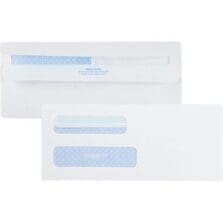 Dbl Window Envelopes, Check, No.8-5/8, 3-5/8"x8-5/8", 500/BX, WE