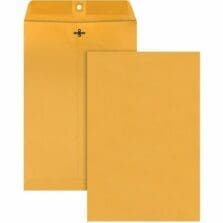 Clasp Envelopes, Gummed, 28Lb, 10"x15", 100/BX, Kraft