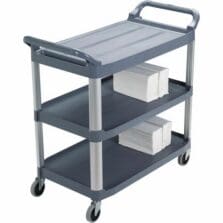 Mobile Utility Cart, 300 lb. Cap, 15-1/8"x20-3/4"x36", Gray