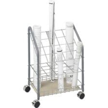Roll File, 20 Slots, 18"x12-3/4"x24-1/2", Light Gray