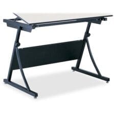 Drafting Table Base, 43"x33"x29-1/2" to 37-1/2", Black