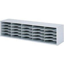 1 Tier Sorter, 25 Compartments, 57-1/2"x13"x14-1/4", Gray