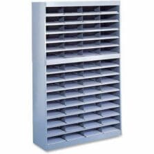 Literature Organizer, 60 Cmprtmnt, 37-1/2"x12-3/4"x60", GY