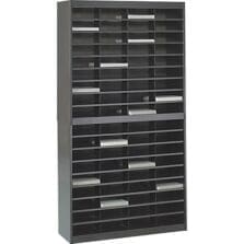 Literature Organizer, 72 Compartments, 37-1/2"x12-3/4"x71", BK