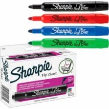 Flip Chart Marker, Bullet Point, 4/ST, Assorted