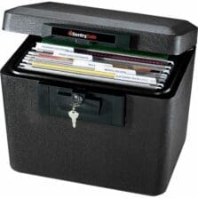 Fire Safe, w/Privacy Key, 15-1/4"x12-1/8"x13-3/5", Gray