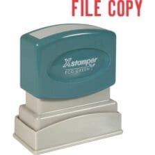"File Copy" Pre-inked Stamp, 1/2"x1-5/8", Red Ink