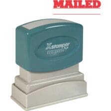 "Mailed" Ink Stamp, w/Blank Date Line, 1/2"x1-5/8", RD Ink