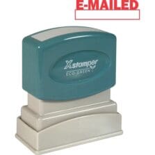 "E-Mailed" Ink Stamp, 1/2"x1-5/8", Red Ink