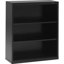 Bookcase, 3 Shelves, 34-1/2"x13-1/2"x40", Black