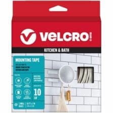 Fastener Tape, Hook/Loop, Water-Resistant, 1"x10', White