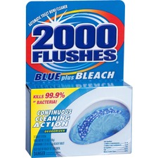 Toilet Bowl Cleaner, Bleach Tablets, 2/Pk, 3-1/2 oz, Blue