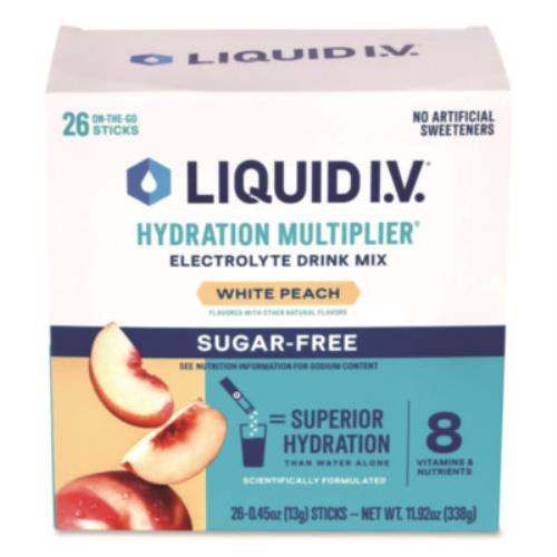 Sugar-Free Hydration Multiplier, White Peach, 26 Packets/Box