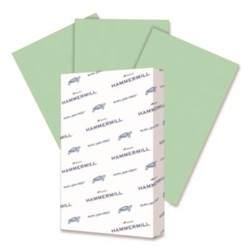 Fore Multipurpose Print Paper, 20 lb Bond Weight, 8.5 x 14, Light Green, 500/Ream