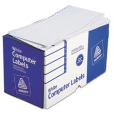 DOT MATRIX PRINTER MAILING LABELS, PIN-FED PRINTERS, 2.94 X 5, WHITE, 3,000/BOX