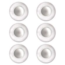 Glass Magnets, Circles, Large, 0.45" Diameter, Clear, 6/Pack