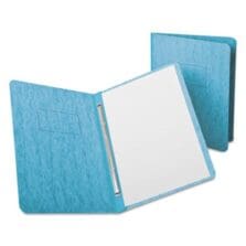 Heavyweight PressGuard and Pressboard Report Cover w/Reinforced Side Hinge, 2-Prong Fastener, 3" Cap, 8.5 x 11, Light Blue
