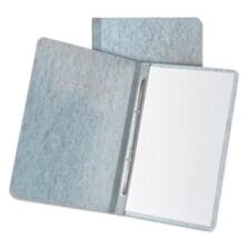 Heavyweight Pressguard And Pressboard Report Cover W/ Reinforced Side-Hinge, 2-Prong Metal Fastener, 3" Cap, 8.5 X 11, Gray