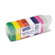 MODELING CLAY ASSORTMENT, 27.5 G OF EACH COLOR, ASSORTED BRIGHT, 220 G