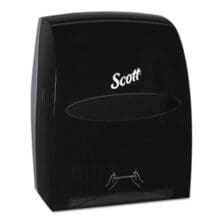 ESSENTIAL MANUAL HARD ROLL TOWEL DISPENSER, 13.06 X 11 X 16.94, BLACK