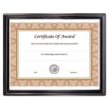 EZ MOUNT DOCUMENT FRAME WITH TRIM ACCENT AND PLASTIC FACE, PLASTIC, 8.5 X 11 INSERT, BLACK