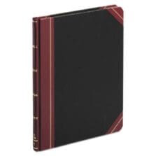 Extra-Durable Bound Book, Single-Page 5-Column Accounting, Black/maroon/gold Cover, 10.13 X 7.78 Sheets, 150 Sheets/book