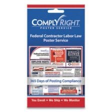 Labor Law Poster Service, "Federal Contractor Labor Law", 4 x 7