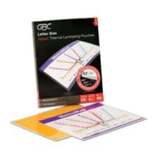 EZUSE THERMAL LAMINATING POUCHES, 5 MIL, 9" X 11.5", GLOSS CLEAR, 100/BOX