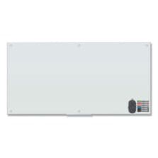 Magnetic Glass Dry Erase Board Value Pack, 70" x 35", Frosted White Surface