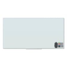 Floating Glass Dry Erase Board, 72" x 36" (Actual Size: 70" x 35"), White Surface