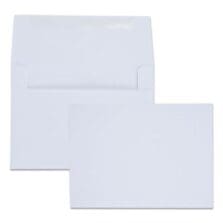 GREETING CARD/INVITATION ENVELOPE, A-6, SQUARE FLAP, GUMMED CLOSURE, 4.75 X 6.5, WHITE, 100/BOX