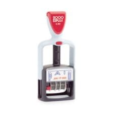 MODEL S 360 TWO-COLOR MESSAGE DATER, 1.75 X 1, "PAID," SELF-INKING, BLUE/RED