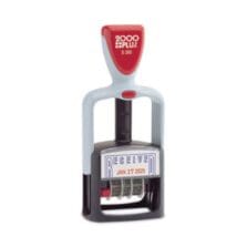 MODEL S 360 TWO-COLOR MESSAGE DATER, 1.75 X 1, "RECEIVED", SELF-INKING, BLUE/RED