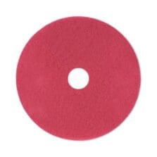 BUFFING FLOOR PADS, 21" DIAMETER, RED, 5/CARTON