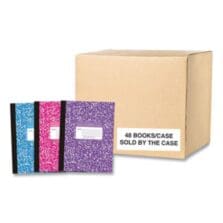 Flexible Cover Marble Composition Book, Medium/College Rule, Randomly Assorted Cover Colors, (80) 10.25 x 7.88 Sheets, 48/CT