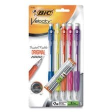 Velocity Original Mechanical Pencil, 0.7 Mm, Hb (#2), Black Lead, Assorted Barrel Colors, 5/pack