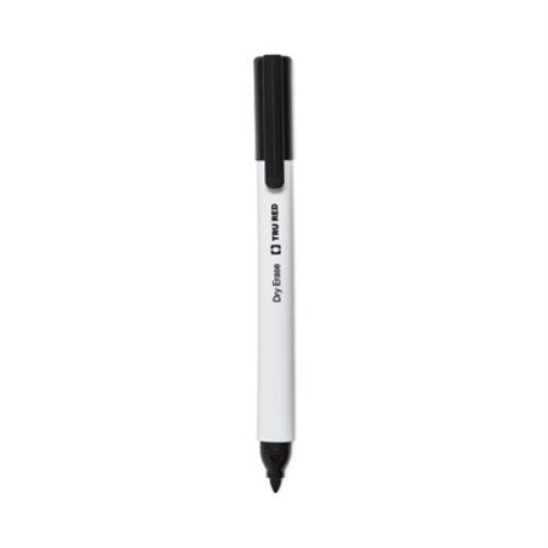 DRY ERASE MARKER, PEN-STYLE, FINE BULLET TIP, BLACK, 4/PACK