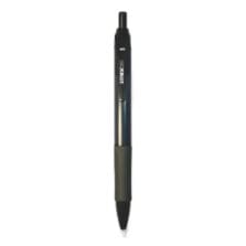 StrideRio Gel Pen, Retractable, Medium 0.7 mm, Black Ink, Translucent Black Barrel, 12/Box