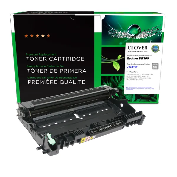 CIG Remanufactured Imaging Drum for DCP-7030,7040,HL-2140,2150N,2170W,MFC-7320,7340,7345N,7440N,7840W (Alternative for Brother DR360) (12,000 Yield)