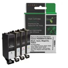 Remanufactured High Yield Black, Cyan, Magenta, Yellow Ink Cartridges for Canon PGI-280XL/CLI-281XL 4-Pack